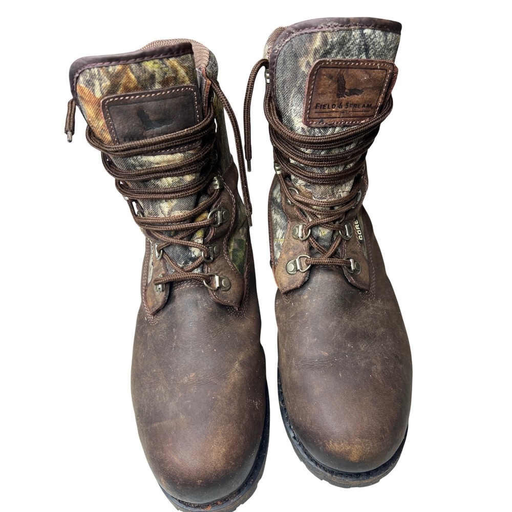 Field & Stream Mens Camo Leather Hunting Boots GORE-TEX Thinsulate MFW08283 13 - Picture 6 of 11